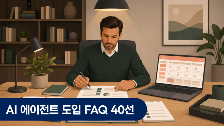 AI 에이전트 도입 FAQ 40선 — 중소기업 비용·보안·ERP 연동·구축 기간·운영까지 완전 해결