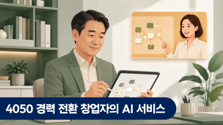 4050 경력 전환 창업자도 쉬운 AI 서비스 만들기 — AI 두려움 해소 가이드