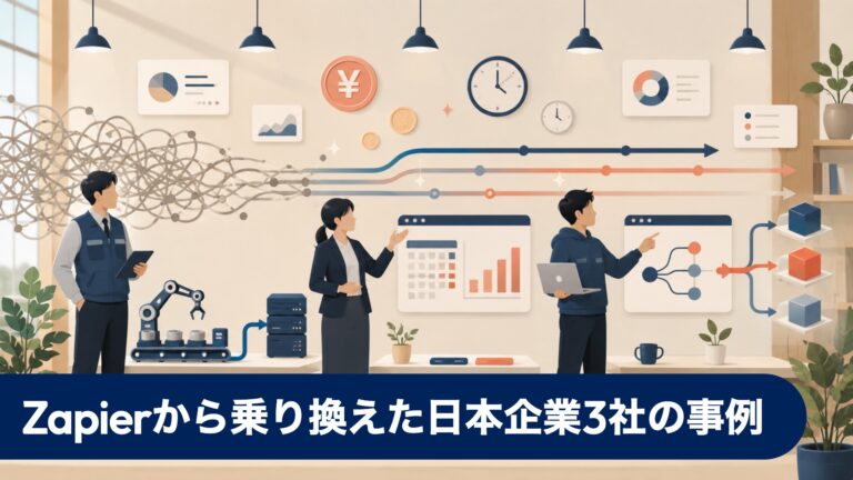 Zapierから乗り換えた日本企業3社の事例 — コスト・機能・移行期間