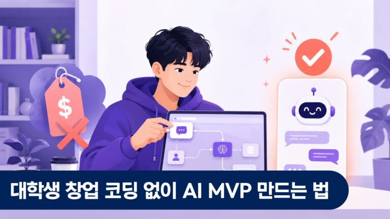 대학생 창업 코딩 없이 AI MVP 만드는 법 — 외주 500만원의 대안