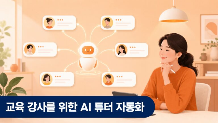 교육 강사를 위한 AI 튜터 자동화 — 수강생 Q&A 월 30시간 혼자 해결하는 법