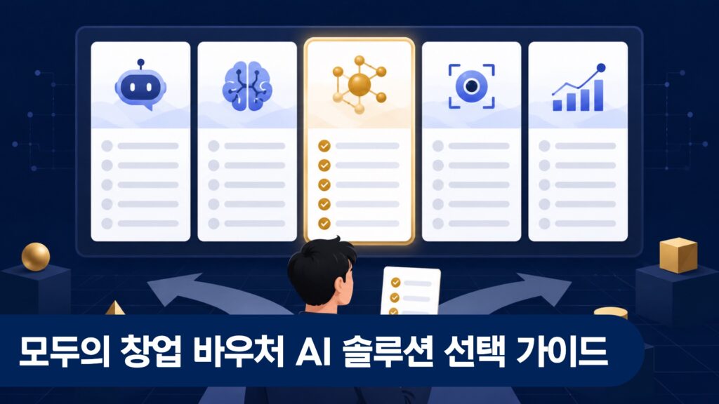 모두의 창업 바우처 AI 솔루션 선택 가이드 — 공급기업 5가지 선택 기준