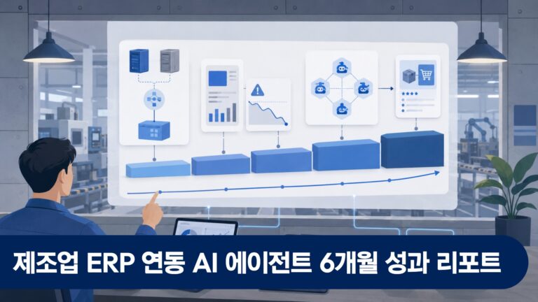 제조업 ERP 연동 AI 에이전트 6개월 성과 리포트 — 실제 데이터 완전 공개