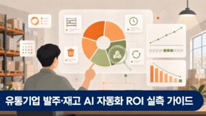 유통 창고에서 발주·재고 AI 자동화 ROI 절감 항목을 점검하는 운영 담당자