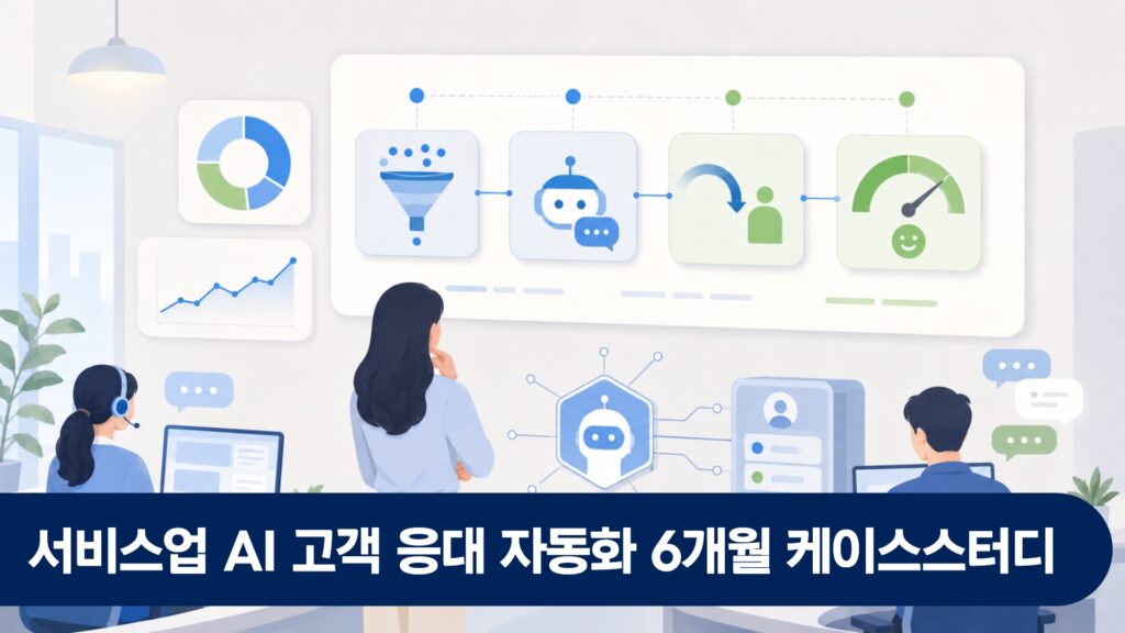 서비스업 AI 고객 응대 자동화 6개월 케이스스터디 — CS 비용 50% 절감 실측