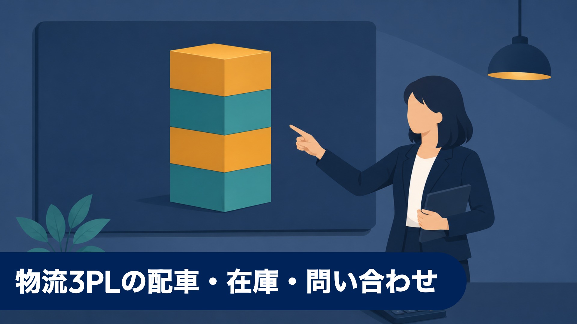 物流3PLの配車・在庫・問い合わせをAIが横断してつなぐ様子を見る運用担当者 — 事例シナリオ