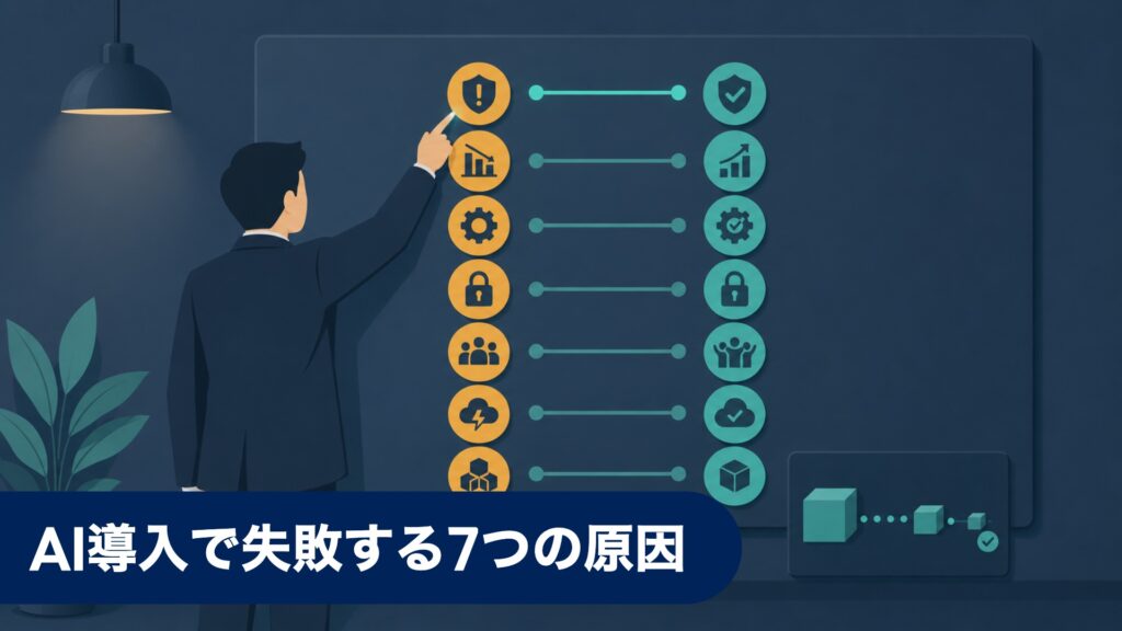 AI導入で失敗する7つの原因と、非開発組織のための対策