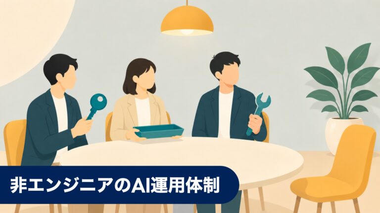 非エンジニアがAIエージェントを運用する体制 — 誰が何を持つかの役割分担