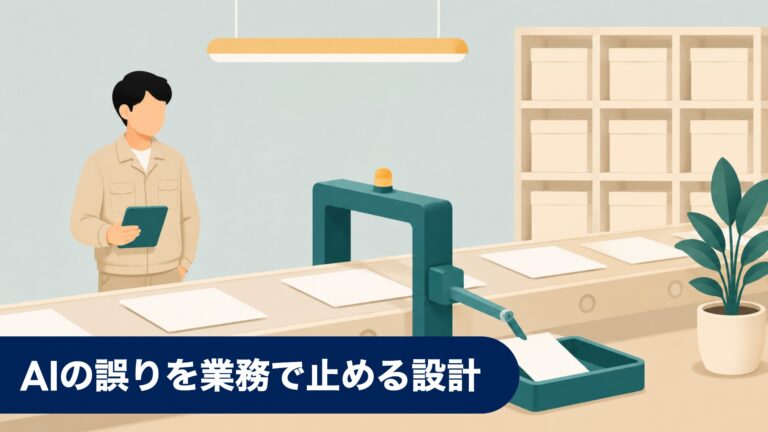 AIの誤りを業務で止める設計 — ハルシネーションを前提にした確認と記録