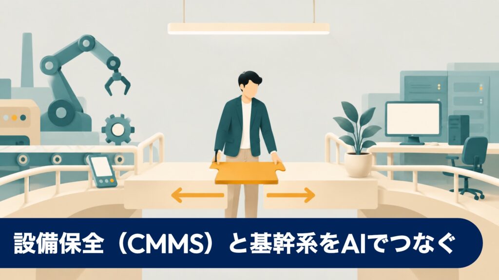 設備保全（CMMS）と基幹系をAIでつなぐ — 保全データを止めない連携設計