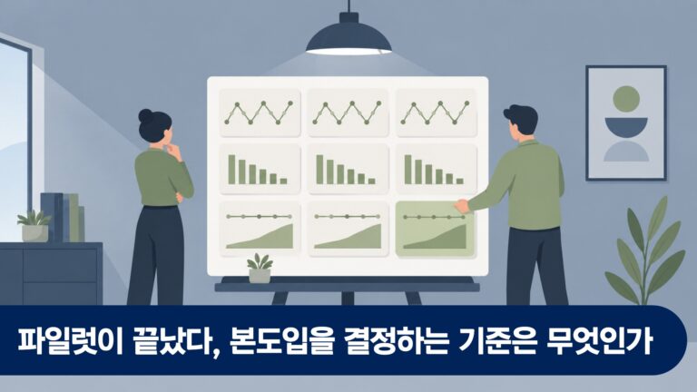 파일럿이 끝났다, 본도입을 결정하는 기준은 무엇인가