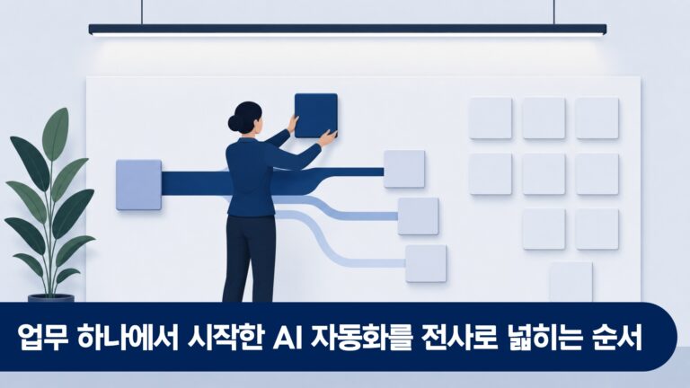 업무 하나에서 시작한 AI 자동화를 전사로 넓히는 순서