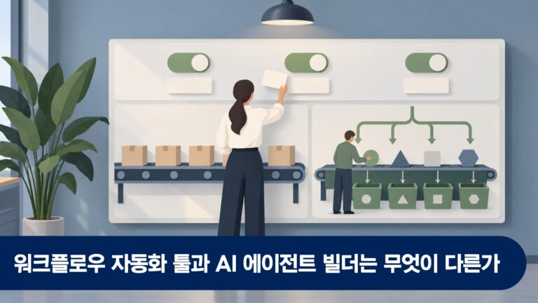 워크플로우 자동화 툴과 AI 에이전트 빌더는 무엇이 다른가 — n8n·Make와 Dify·윈디플로