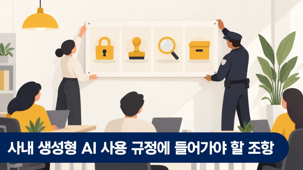 사내 생성형 AI 사용 규정에 들어가야 할 조항
