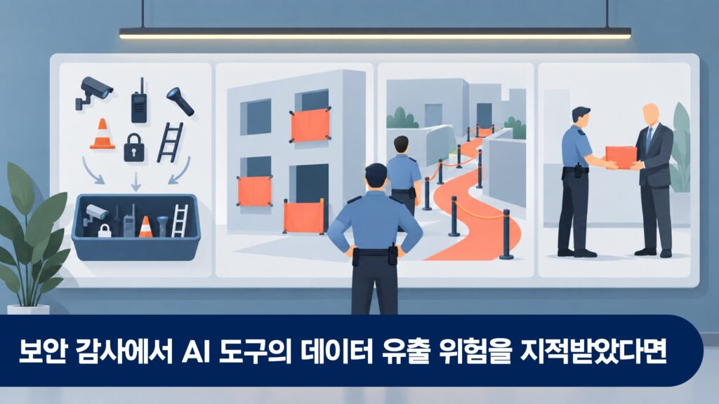 보안 감사에서 AI 도구의 데이터 유출 위험을 지적받았다면 — 30일 대응 순서