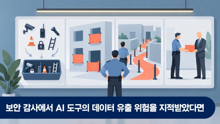 보안 감사에서 AI 도구의 데이터 유출 위험을 지적받았다면 — 30일 대응 순서