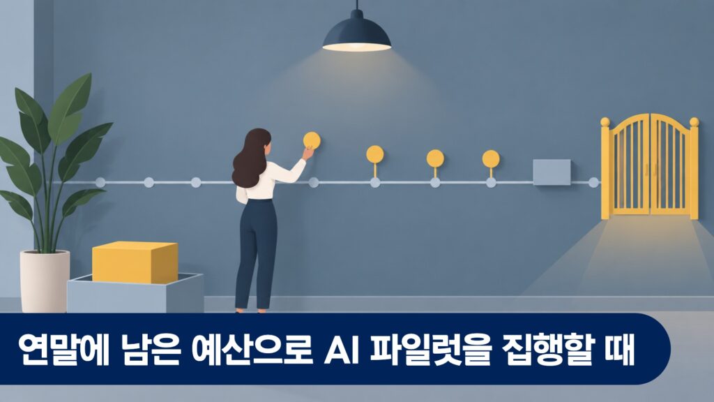 연말에 남은 예산으로 AI 파일럿을 집행할 때 — 계약·검수·지급 일정 역산